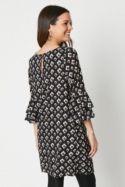 Petite Floral Abstract Shift Dress